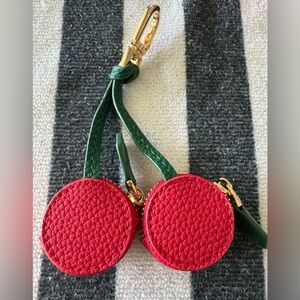 Cute trendy Cherry Textured Coin Purse AirTag holder purse bag charm